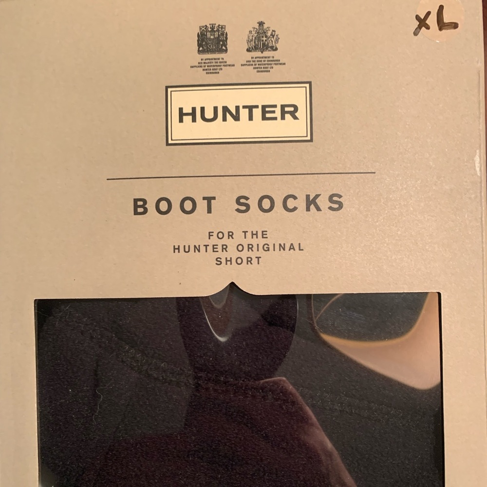 Hunter black boot socks/BRAND NEW Size XL